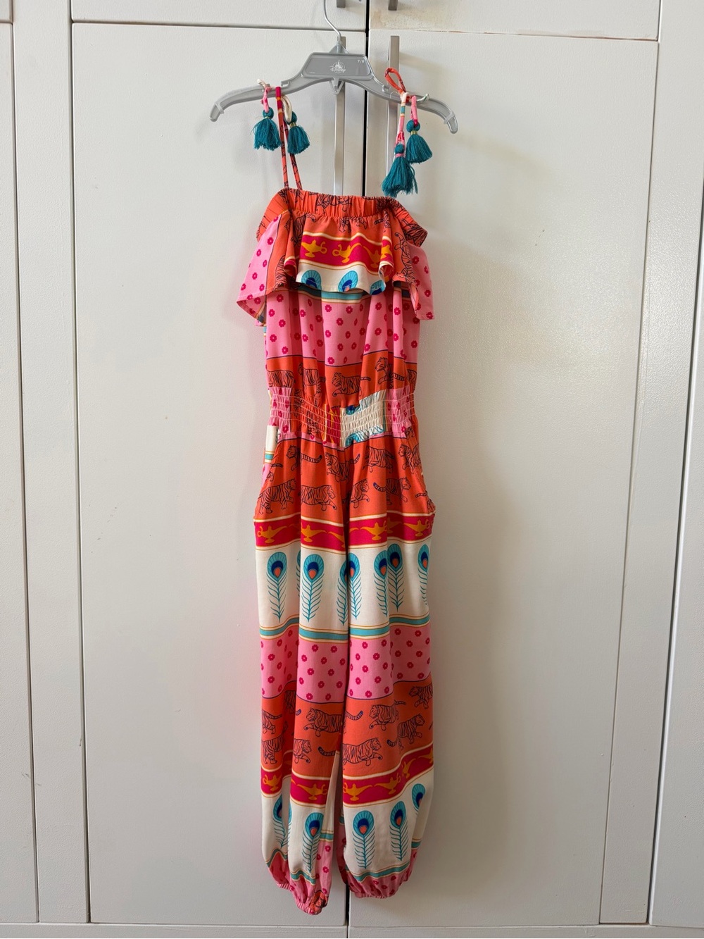 Disney Aladdin-themed Multicolor Printed Girls' Jumpsuit
